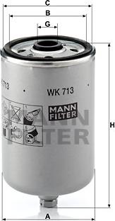 Mann-Filter WK 713 - Filtru combustibil aaoparts.ro