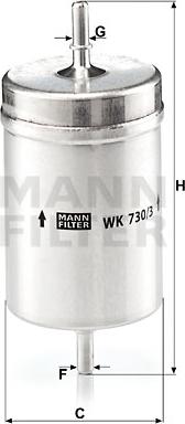 Mann-Filter WK 730/3 - Filtru combustibil aaoparts.ro