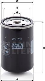 Mann-Filter WK 731 - Filtru combustibil aaoparts.ro