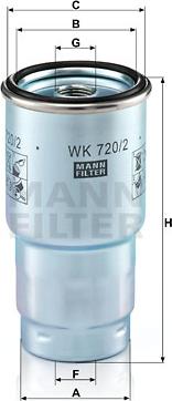 Mann-Filter WK 720/2 x - Filtru combustibil aaoparts.ro