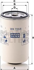 Mann-Filter WK 723/6 - Filtru combustibil aaoparts.ro