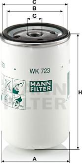 Mann-Filter WK 723 - Filtru combustibil aaoparts.ro