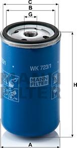 Mann-Filter WK 723/1 - Filtru combustibil aaoparts.ro