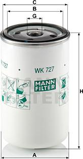 Mann-Filter WK 727 - Filtru combustibil aaoparts.ro