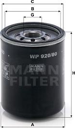 Mann-Filter WP 920/80 - Filtru ulei aaoparts.ro