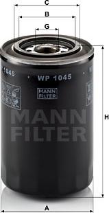 Mann-Filter WP 1045 - Filtru ulei aaoparts.ro