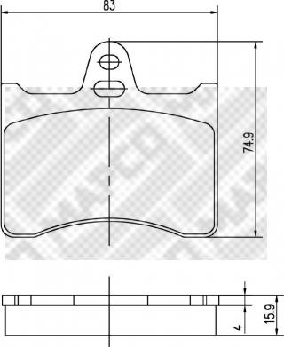 Mapco 6896 - Set placute frana,frana disc aaoparts.ro