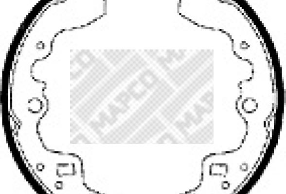 Mapco 8593 - Set saboti frana aaoparts.ro