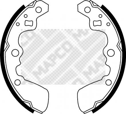 Mapco 8514 - Set saboti frana aaoparts.ro