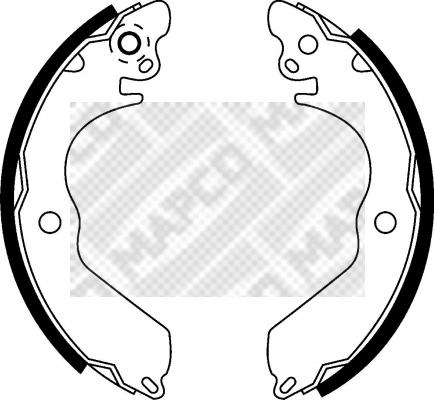 Mapco 8528 - Set saboti frana aaoparts.ro
