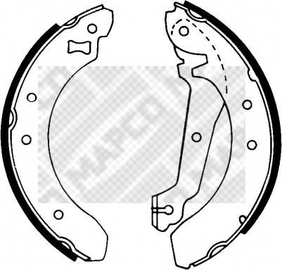 Mapco 8801 - Set saboti frana aaoparts.ro