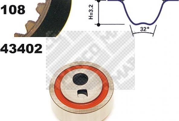 Mapco 23402 - Set curea de distributie aaoparts.ro