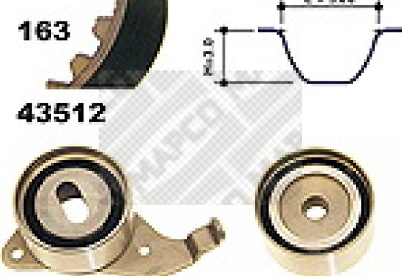 Mapco 23512 - Set curea de distributie aaoparts.ro