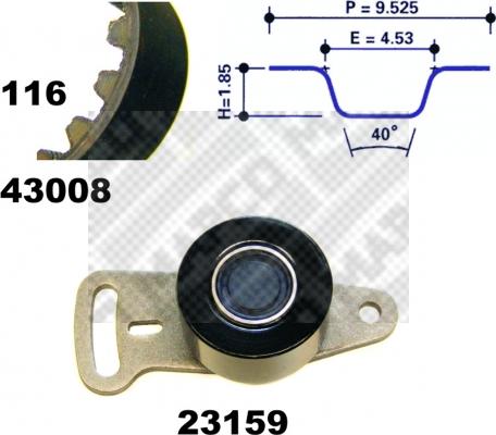 Mapco 23118 - Set curea de distributie aaoparts.ro
