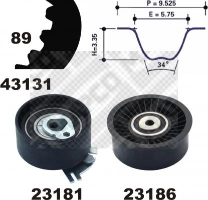 Mapco 23131 - Set curea de distributie aaoparts.ro