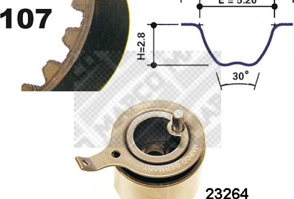 Mapco 73537 - Set curea de distributie aaoparts.ro