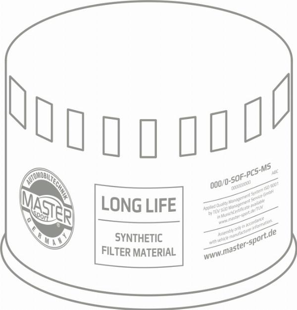 MASTER-SPORT 7057-OFS-PCS-MS - Filtru ulei aaoparts.ro