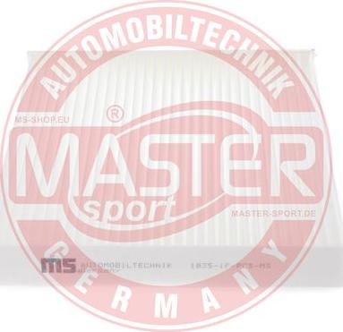 MASTER-SPORT GERMANY 1835-IF-PCS-MS - Filtru, aer habitaclu aaoparts.ro