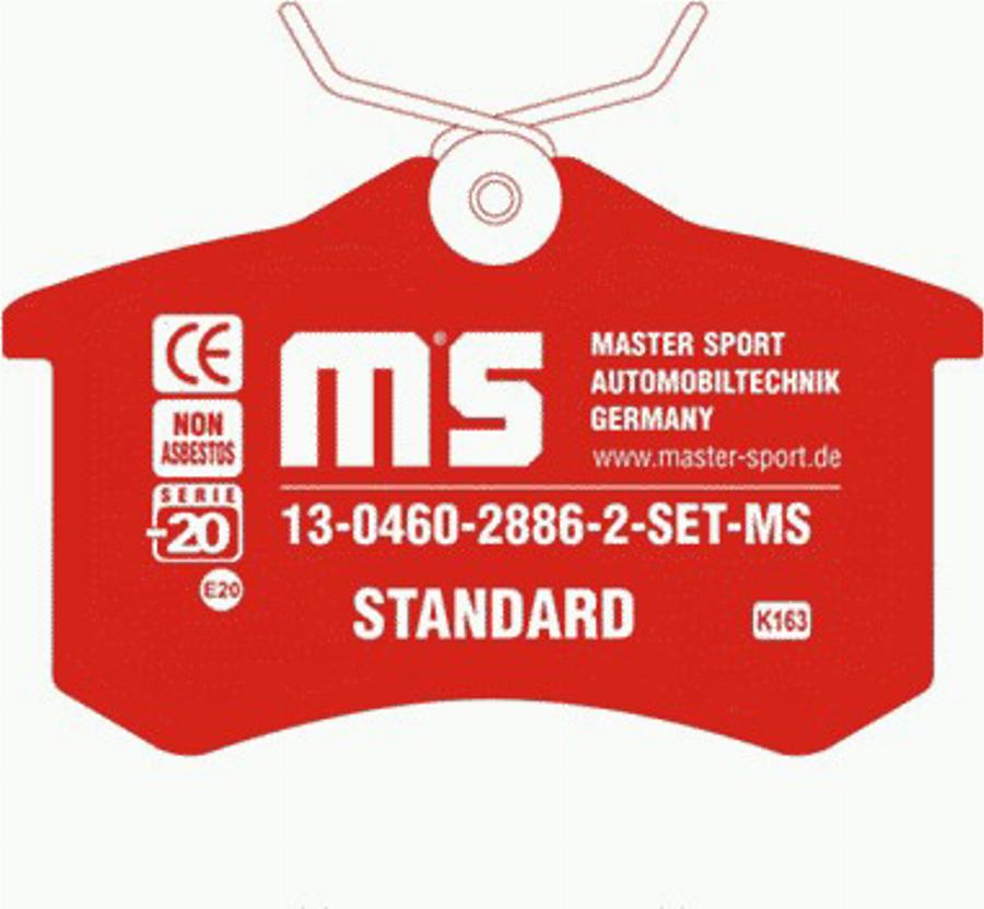 MASTER-SPORT GERMANY 13046028862-SET-MS - Set placute frana,frana disc aaoparts.ro