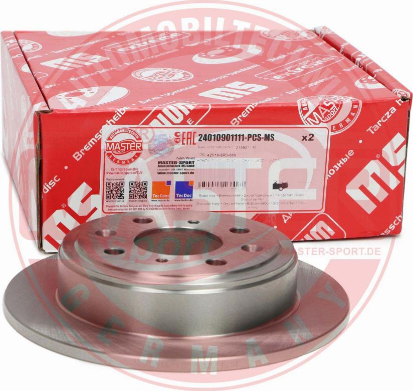 MASTER-SPORT GERMANY 24010901111-PCS-MS - Disc frana aaoparts.ro