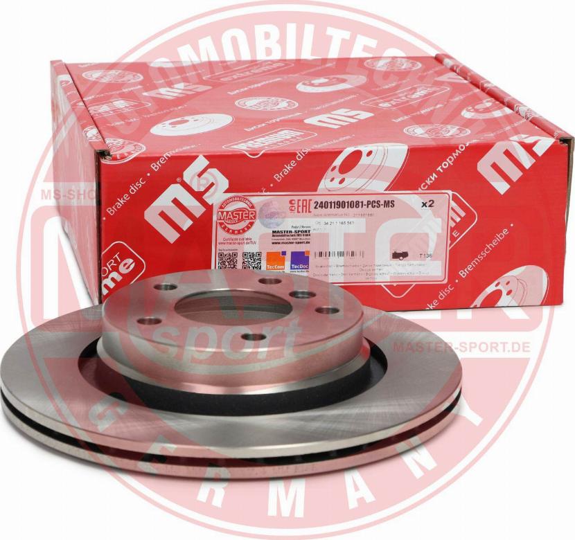 MASTER-SPORT GERMANY 24011901081-PCS-MS - Disc frana aaoparts.ro