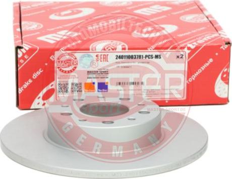 MASTER-SPORT GERMANY 24011003781-PCS-MS - Disc frana aaoparts.ro