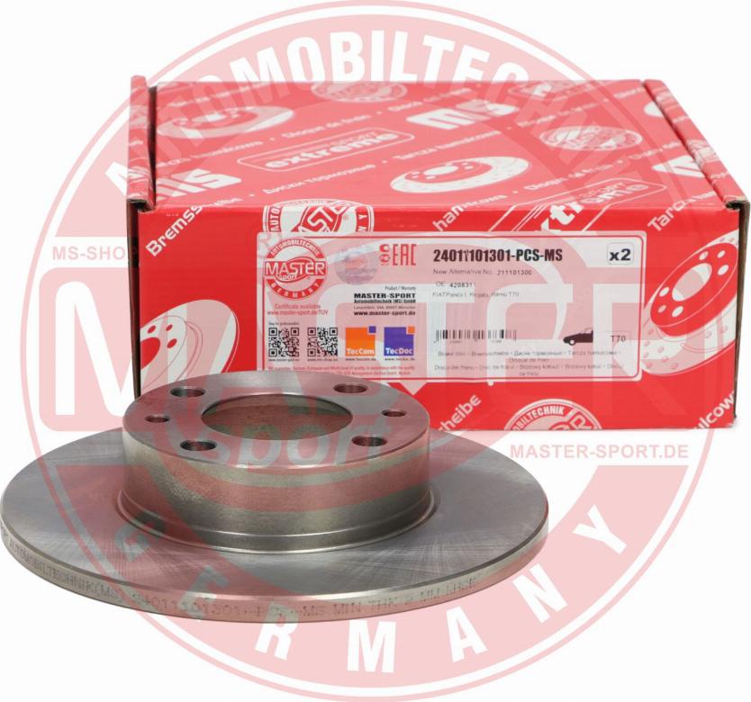 MASTER-SPORT GERMANY 24011101301-PCS-MS - Disc frana aaoparts.ro