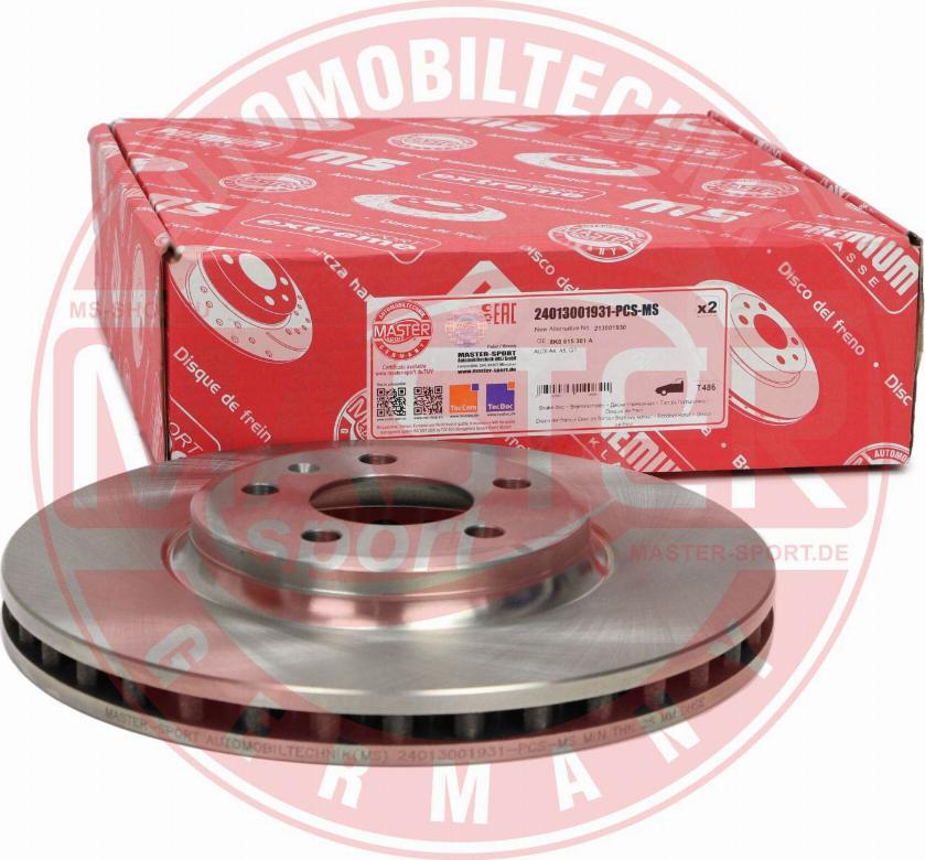 MASTER-SPORT GERMANY 24013001931-PCS-MS - Disc frana aaoparts.ro