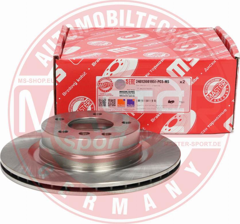 MASTER-SPORT GERMANY 24012001951-PCS-MS - Disc frana aaoparts.ro