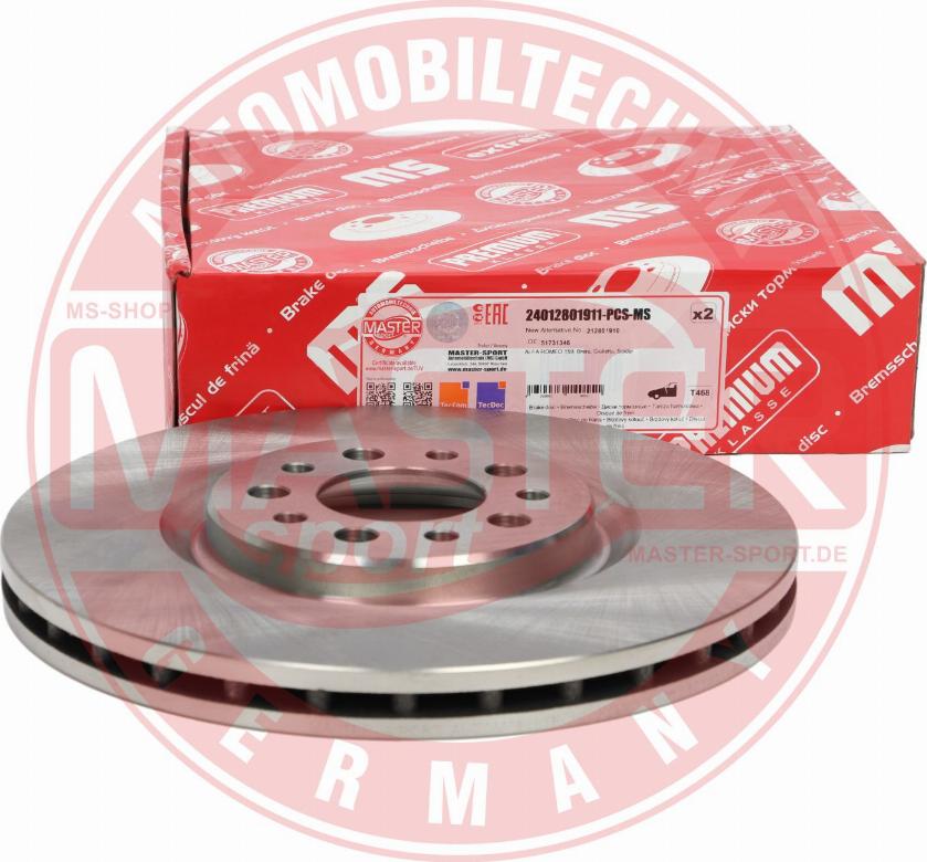 MASTER-SPORT GERMANY 24012801911-PCS-MS - Disc frana aaoparts.ro