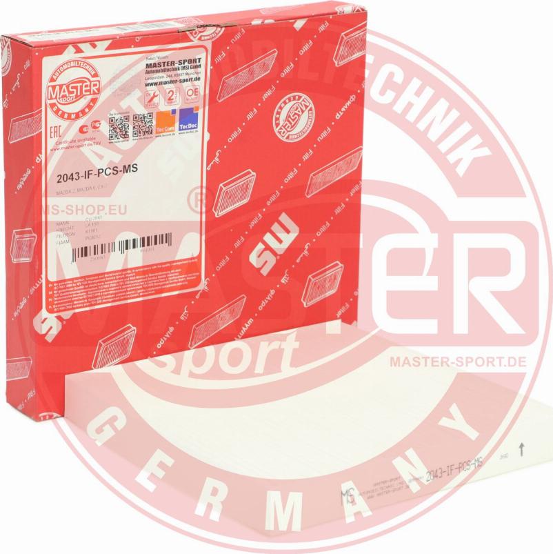 MASTER-SPORT GERMANY 2043-IF-PCS-MS - Filtru, aer habitaclu aaoparts.ro