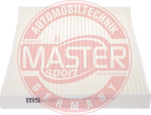 MASTER-SPORT GERMANY 2043-IF-PCS-MS - Filtru, aer habitaclu aaoparts.ro