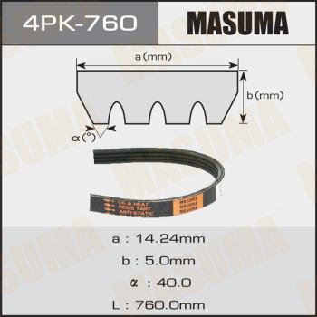 MASUMA 4PK760 - Curea transmisie cu caneluri aaoparts.ro
