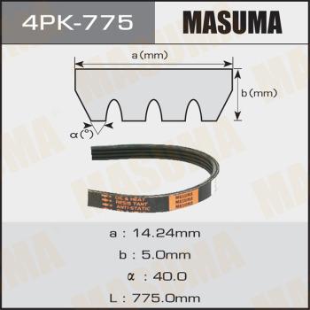 MASUMA 4PK775 - Curea transmisie cu caneluri aaoparts.ro