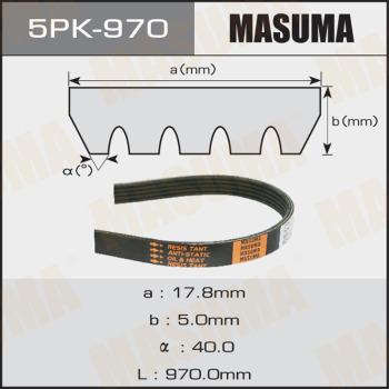 MASUMA 5PK970 - Curea transmisie cu caneluri aaoparts.ro