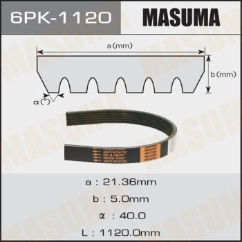 MASUMA 6PK1120 - Curea transmisie cu caneluri aaoparts.ro