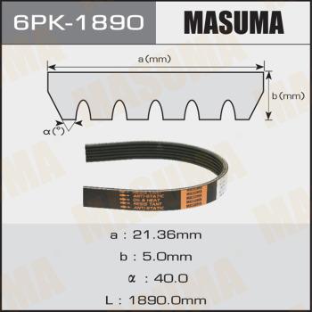 MASUMA 6PK1890 - Curea transmisie cu caneluri aaoparts.ro