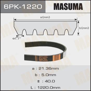 MASUMA 6PK-1220 - Curea transmisie cu caneluri aaoparts.ro