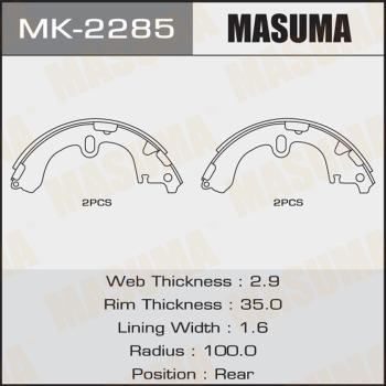 MASUMA MK-2285 - Set saboti frana aaoparts.ro