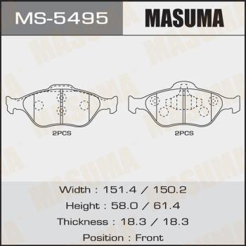 MASUMA MS-5495 - Set saboti frana aaoparts.ro