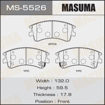 MASUMA MS-5526 - Set saboti frana aaoparts.ro