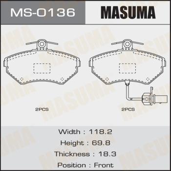 MASUMA MS-0136 - Set saboti frana aaoparts.ro