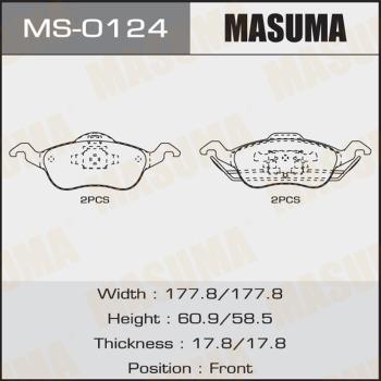 MASUMA MS-0124 - Set saboti frana aaoparts.ro