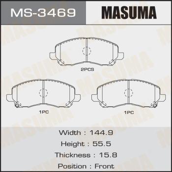 MASUMA MS-3469 - Set saboti frana aaoparts.ro