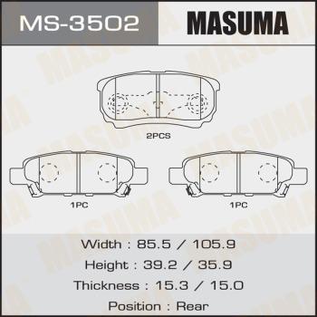 MASUMA MS-3502 - Set saboti frana aaoparts.ro