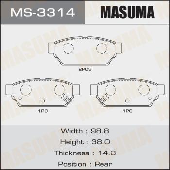 MASUMA MS-3314 - Set saboti frana aaoparts.ro