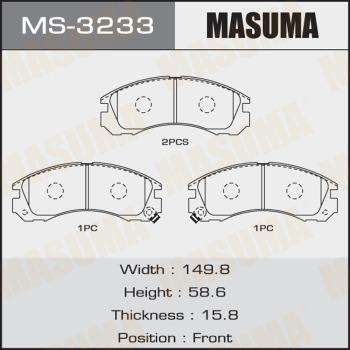 MASUMA MS-3233 - Set saboti frana aaoparts.ro