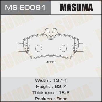 MASUMA MS-E0091 - Set saboti frana aaoparts.ro