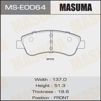 MASUMA MS-E0064 - Set saboti frana aaoparts.ro