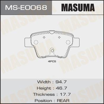 MASUMA MS-E0068 - Set saboti frana aaoparts.ro